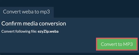 WEBA to MP3 .